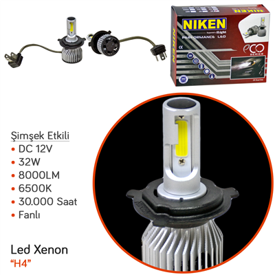 Niken H4 Led Xenon Eco Serisi 40W 4000 LM