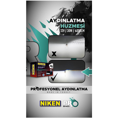 Niken H4 Led Xenon Pro Serisi 32W 3200 LM