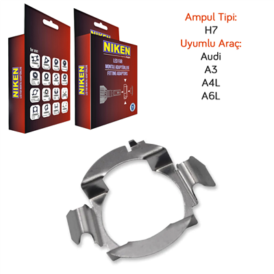 Niken H7 Audi A3-A4L-A6L Led Far Montaj Adaptörü 061 001 01 16