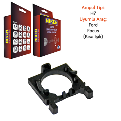 Niken H7 Ford Focus Low Beam Led Far Montaj Adaptörü 061 001 01 10