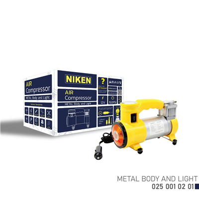 Niken Hava Kompresörü 150 Psi Metal Gövde ve Işıklı Sarı 025 001 02 01