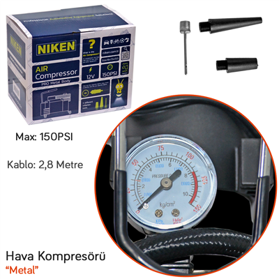 Niken Hava Kompresörü 150 Psi Metal Gövde 025 001 01 01