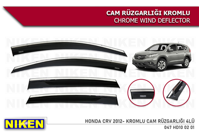 Niken Honda CR-V 2012-2018 Kromlu Cam Rüzgarlığı 4 lü