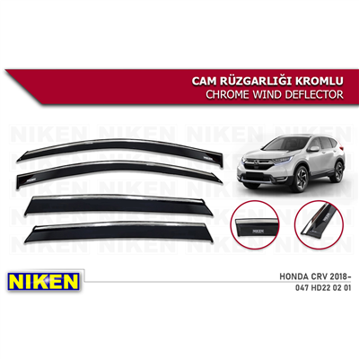 Niken Honda CR-V 2018+ Kromlu Cam Rüzgarlığı 4 lü