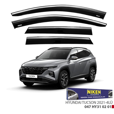 Niken Hyundai Tucson 2021+ Kromlu Cam Rüzgarlığı 4 lü