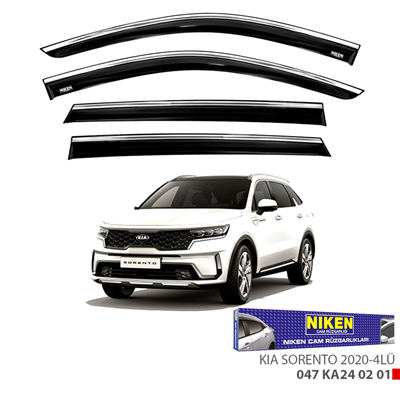 Niken Kia Sorento 2020+ Kromlu Cam Rüzgarlığı 4 lü