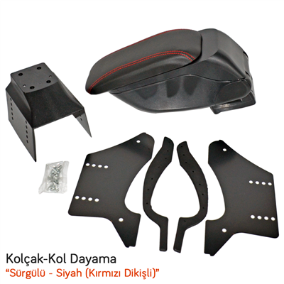 Niken Kolçak Sürgülü Siyah Kırmızı 026 001 01 04