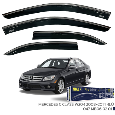 Niken Mercedes C Serisi (W204) 2008-2014 Kromlu Cam Rüzgarlığı 4 lü