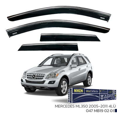 Niken Mercedes ML (W164) 2005-2011 Kromlu Cam Rüzgarlığı 4 lü