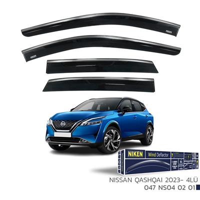 Niken Nissan Qashqai 2021+ Kromlu Cam Rüzgarlığı 4 lü