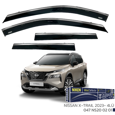 Niken Nissan X-Trail 2022+ Kromlu Cam Rüzgarlığı 4 lü