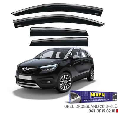 Niken Opel Crossland X 2018+ Kromlu Cam Rüzgarlığı 4 lü
