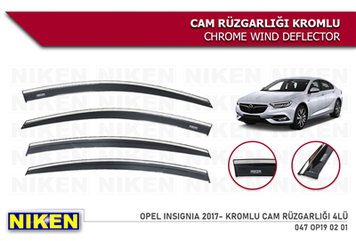 Niken Opel İnsignia 2017+ Kromlu Cam Rüzgarlığı 4 lü