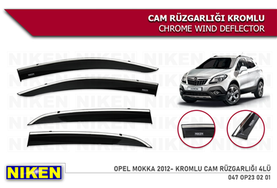 Niken Opel Mokka 2012-2020 Kromlu Cam Rüzgarlığı 4 lü