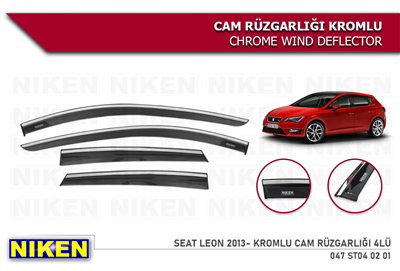 Niken Seat Leon 2013-2020 Kromlu Cam Rüzgarlığı 4 lü