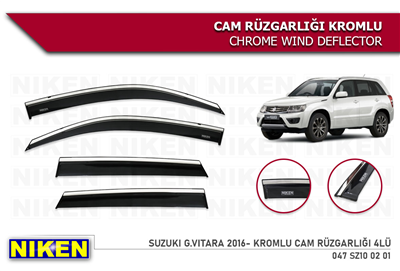 Niken Suzuki Vitara 2014+ Kromlu Cam Rüzgarlığı 4 lü