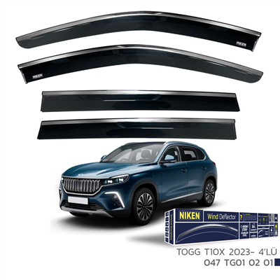 Niken Togg T10X 2023+ Kromlu Cam Rüzgarlığı 4 lü
