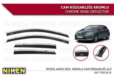 Niken Toyota Auris 2013+ Kromlu Cam Rüzgarlığı 4 lü