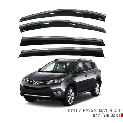 Niken Toyota RAV4 2013-2018 Kromlu Cam Rüzgarlığı 4 lü