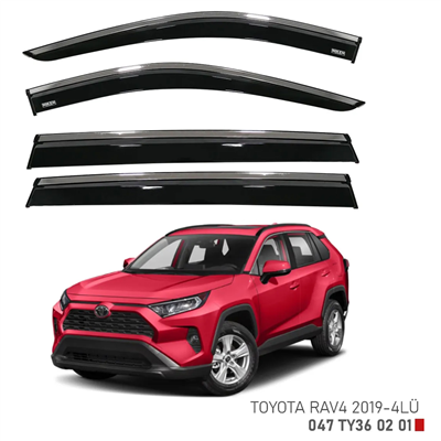 Niken Toyota RAV4 2019+ Kromlu Cam Rüzgarlığı 4 lü