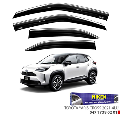 Niken Toyota Yaris Cross 2021+ Kromlu Cam Rüzgarlığı 4 lü