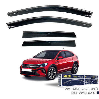 Niken Volkswagen Taigo 2021+ Kromlu Cam Rüzgarlığı 4 lü