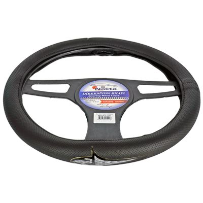 NYF A-10 Geçmeli Direksiyon Kılıfı Fosforlu Siyah (Meşale Beyaz) 38 cm