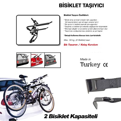 NYF ACS Basic Bisiklet Taşıyıcı - 2 Bisiklet Taşıma Aparatı (Süngerli Model)
