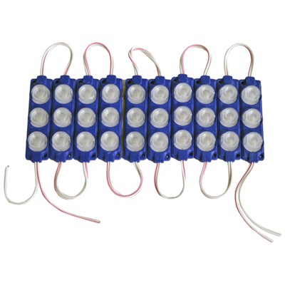 NYF Benmax 12V Parmak Lamba Modül Led 3 lü Mavi 10 lu BX12 047