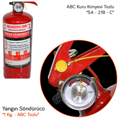 NYF D.E.T. Yangın Söndürücü 1 Kg CE + TSE Belgeli