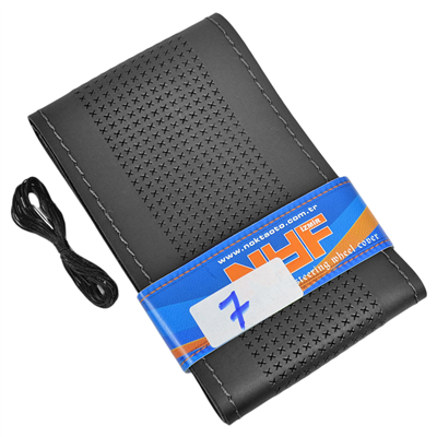 NYF Dikmeli Direksiyon Kılıfı Baskılı (X) Siyah (Siyah Dikiş) 07