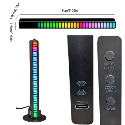 NYF Ekolayzer Sese Duyarlı 5V/1A D08-RGB