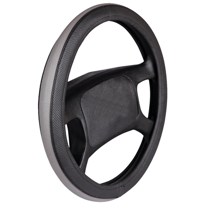 NYF F-68 Geçmeli Direksiyon Kılıfı Çember Gri-Siyah 38 cm