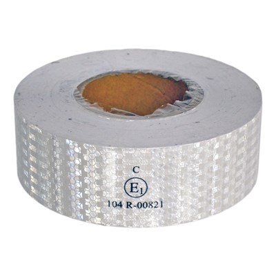 NYF Fosfor Bant Petekli Reflektiv 5,5 cm x 50 mt Beyaz (E Belgeli) BX14 067
