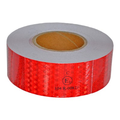 NYF Fosfor Bant Petekli Reflektiv 5,5 cm x 50 mt Kırmızı (E Belgeli) BX14 066