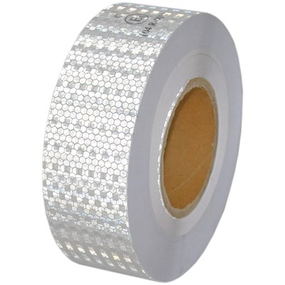 NYF Fosfor Bant Petekli Reflektiv 5,5 cm x 50 mt Beyaz (E Belgeli) BX14 067