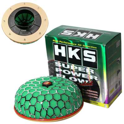 NYF HKS Hava Filtresi Mantar Krom-Yeşil 19,5cmx9cm (Giriş: 76mm)