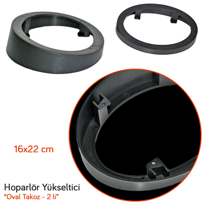 NYF Hoparlör Yükseltici Oval 16x22 cm Takoz İnce 2 li