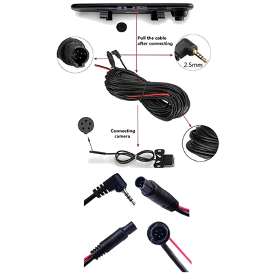 NYF Kablo 10 Mt Geri Görüş Kamera için 5 Pinli (MB-400 ve MB-600 Wevolt Uyumlu)