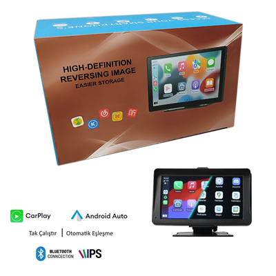NYF MB-260 DVR Kayıt Cihazı 7 inç 4K Carplay ve Android Uyumlu Çift Kameralı 256 GB (Wevolt)