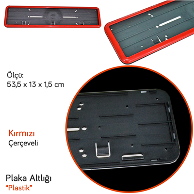 NYF Mefsa Plaka Altlığı Tak Kolay Uzun Kırmızı (Tekli)