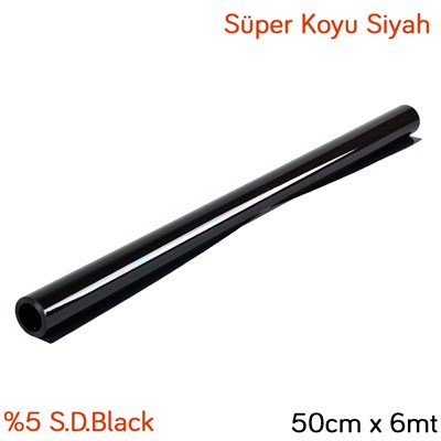 NYF Optix 1 Ply Çizilmez Cam Filmi %5 Süper Dark Black 50 cm x 6 mt