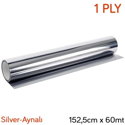 NYF Optix 1 Ply Çizilmez Cam Filmi Silver-Aynalı 152,5 cm x 60 mt