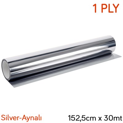 NYF Optix 1 Ply Çizilmez Cam Filmi Silver-Aynalı 152,5 cm x 30 mt