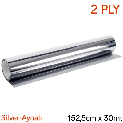 NYF Optix 2 Ply Çizilmez Cam Filmi Silver-Aynalı 152,5 cm x 30 mt
