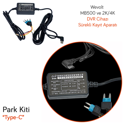 NYF Park Kiti Type-C DVR Sürekli Kayıt Aparatı (Wevolt MB500 ve 2K/4K uyumlu)