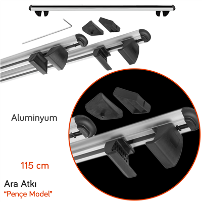 NYF Pençe Ara Atkı (Üstten Sıkma) 115 cm Gri (127cm)