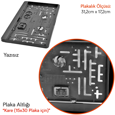 NYF Plaka Altlığı Kare Çıtalı (Tekli)
