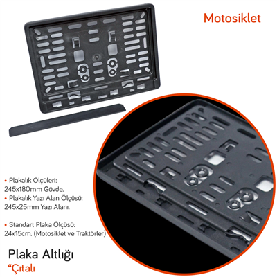 NYF Plaka Altlığı Motosiklet Çıtalı (Tekli)