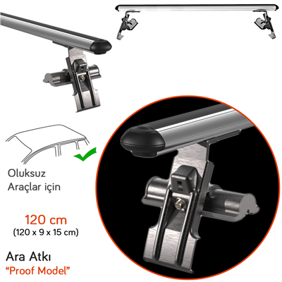 NYF Proof Oluksuz Ara Atkı (Mafsallı) 120 cm Gri